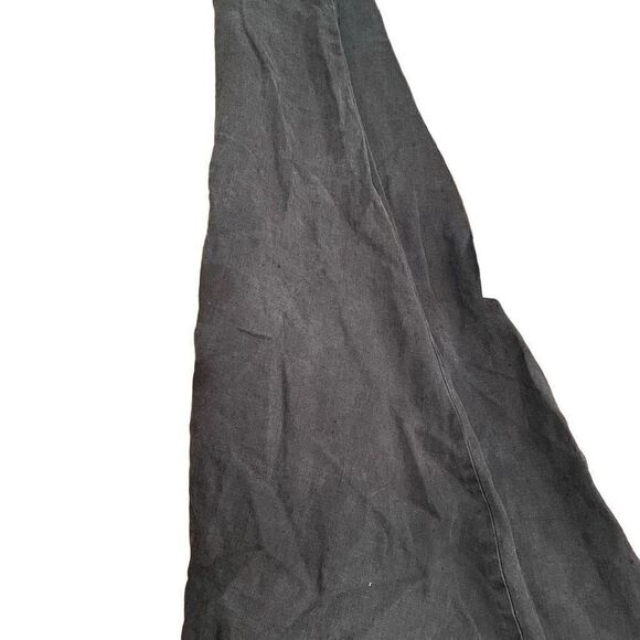 Sundance Skirt Womens 10 Linen Maxi Washed Black Gorpcore Prairie Boho FLAWED - Picture 3 of 11